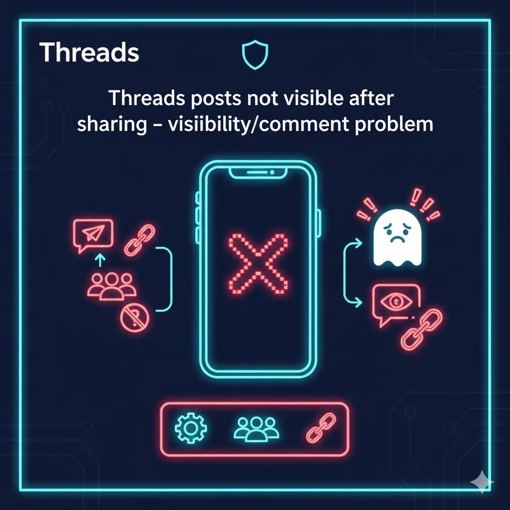 Threads Paylaşım Sonrası Görünmüyor — Gönderi Kaybolması, Yorum Sorunları ve Görünürlük Problemleri (Kapsamlı Rehber) threads paylaşım