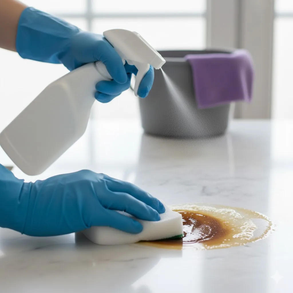 mermerdeki kahve lekesi