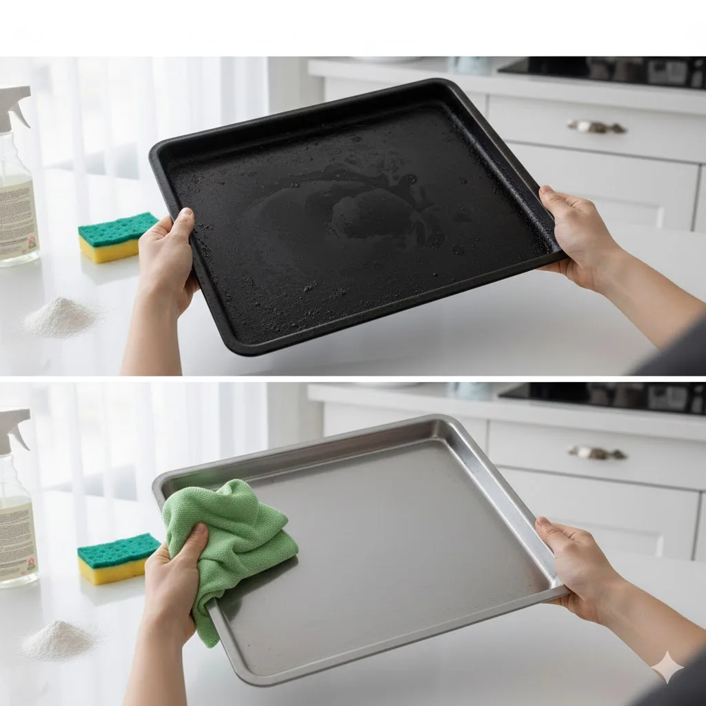 yanmış fırın tepsisi