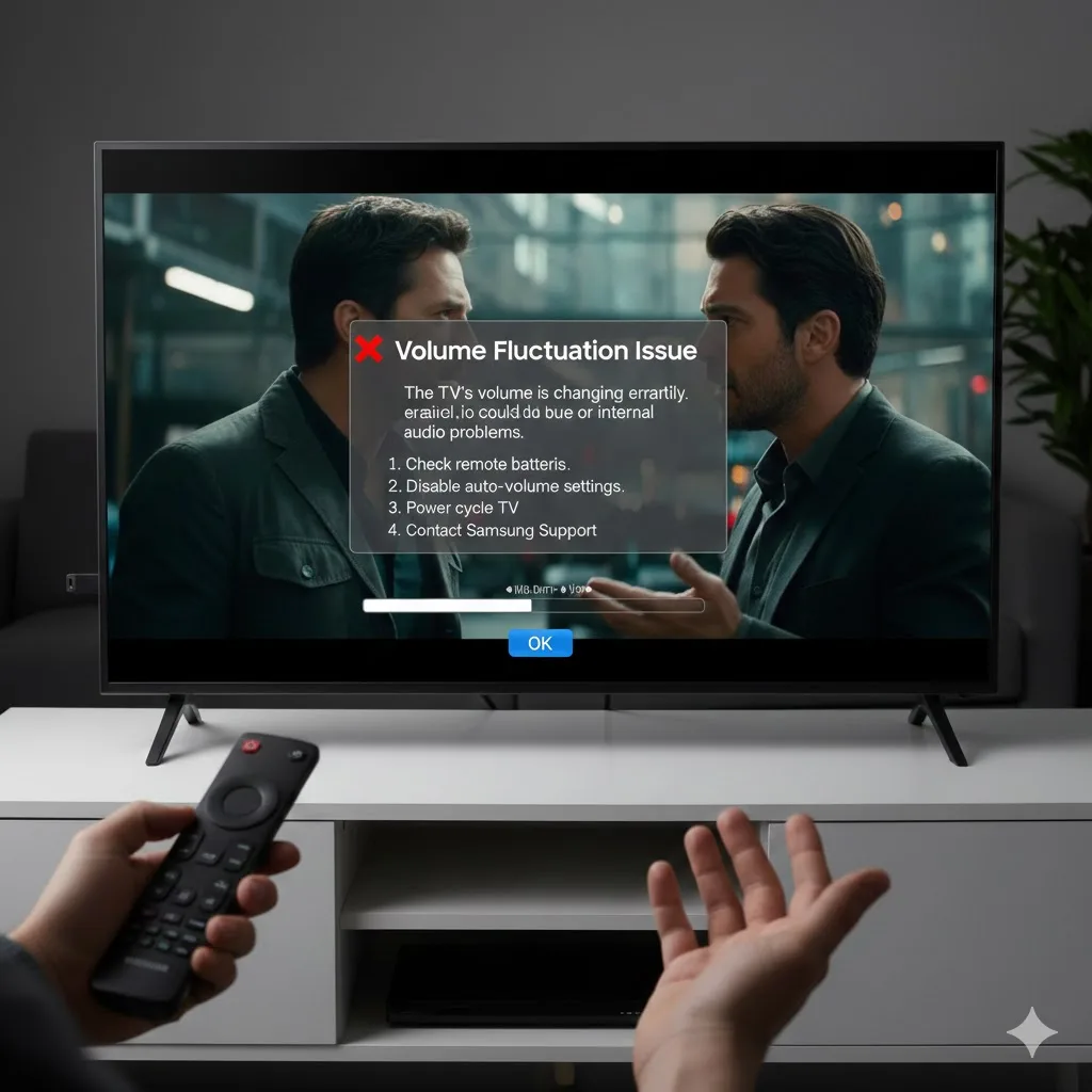 Samsung TV Ses Seviyesi Kendiliğinden Artıp Azalıyorsa ses