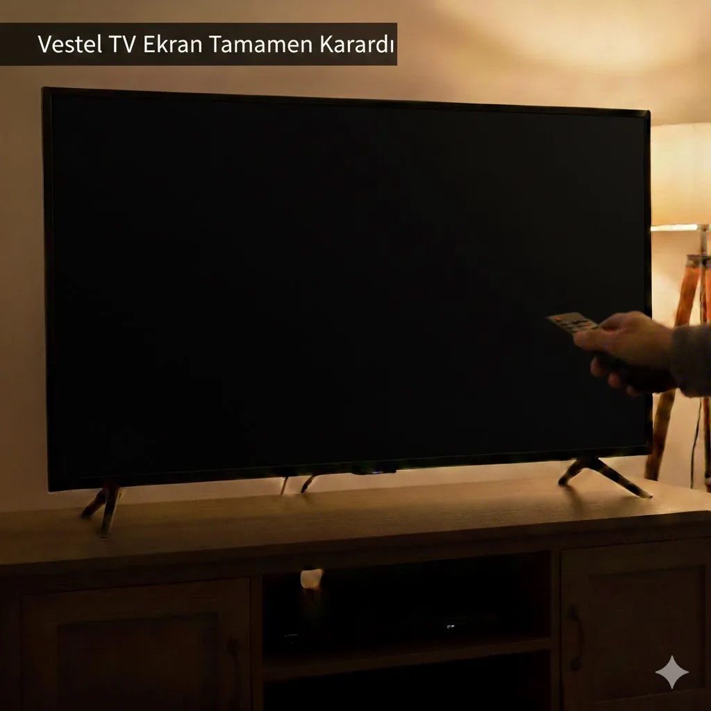 Vestel TV Ekran Tamamen Karardı tam