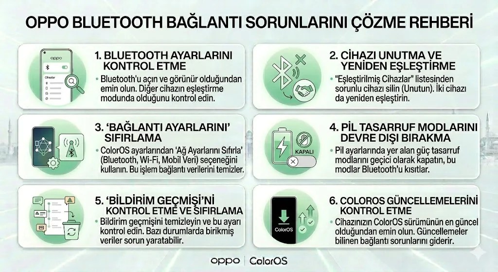 Oppo Bluetooth bağlantı sorunlarını çözme bb