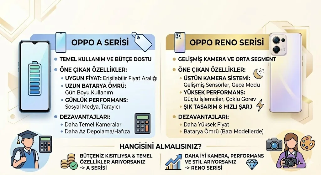 Oppo A serisi ile Reno serisi arasındaki farklar ve hangisini almalısınız? o