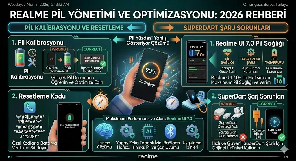 Realme pil kalibrasyonu nasıl yapılır? pil