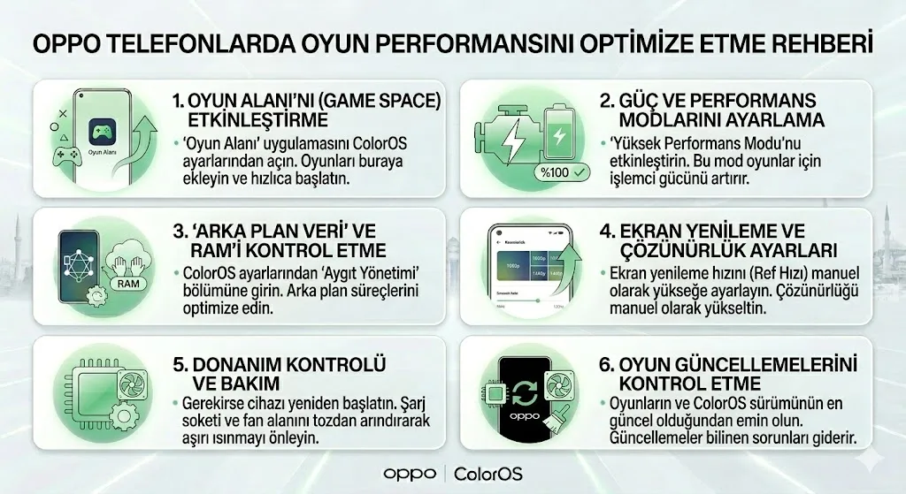 Oppo telefonlarda oyun performansını optimize etme tt